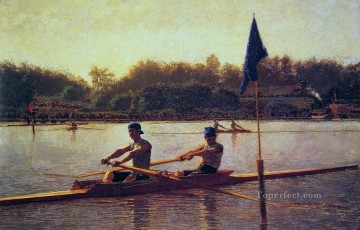  Boat Oil Painting - The Biglin Brothers Racing Realism boat Thomas Eakins